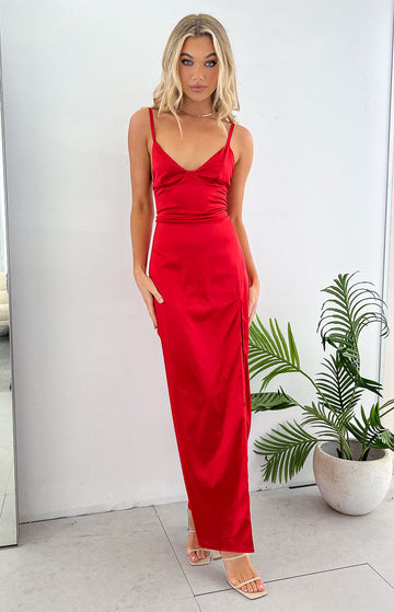 Freesia Red Formal Maxi Dress — 1