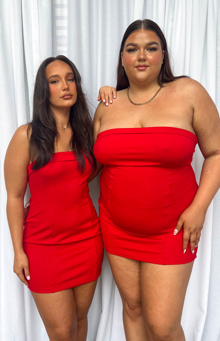 Carminia Red Mini Dress — 2