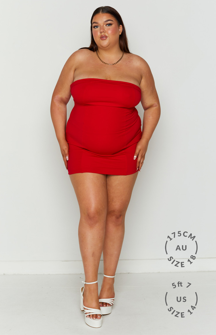 Carminia Red Mini Dress — 6