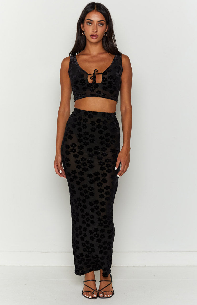 Late Night Black Maxi Skirt — 4