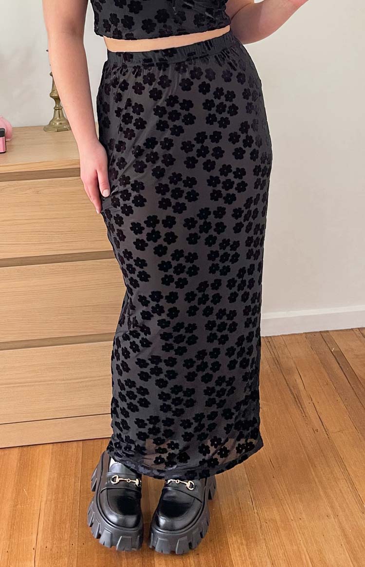Late Night Black Maxi Skirt — 9