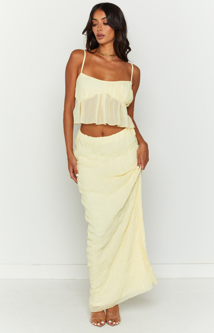 The Moment Yellow Maxi Skirt — 1