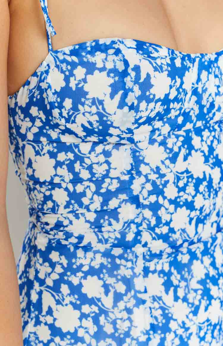 Penny Lane Blue Floral Print Mini Dress — 15