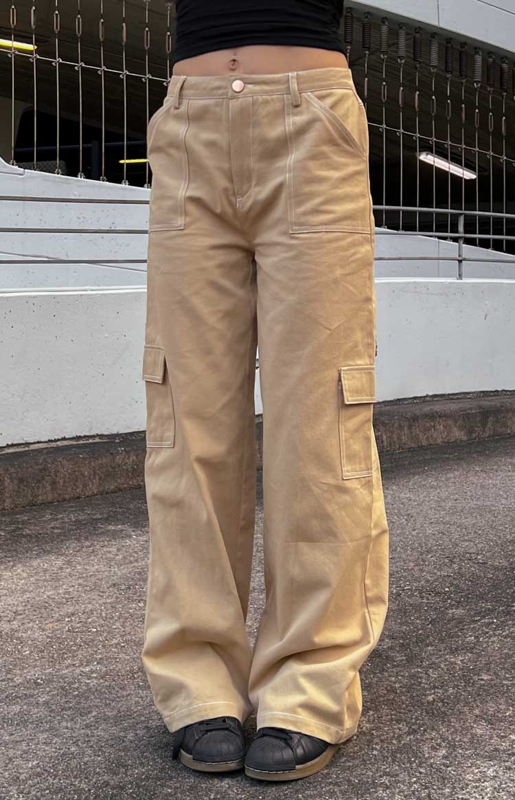Iva Beige Cargo Pants — 3