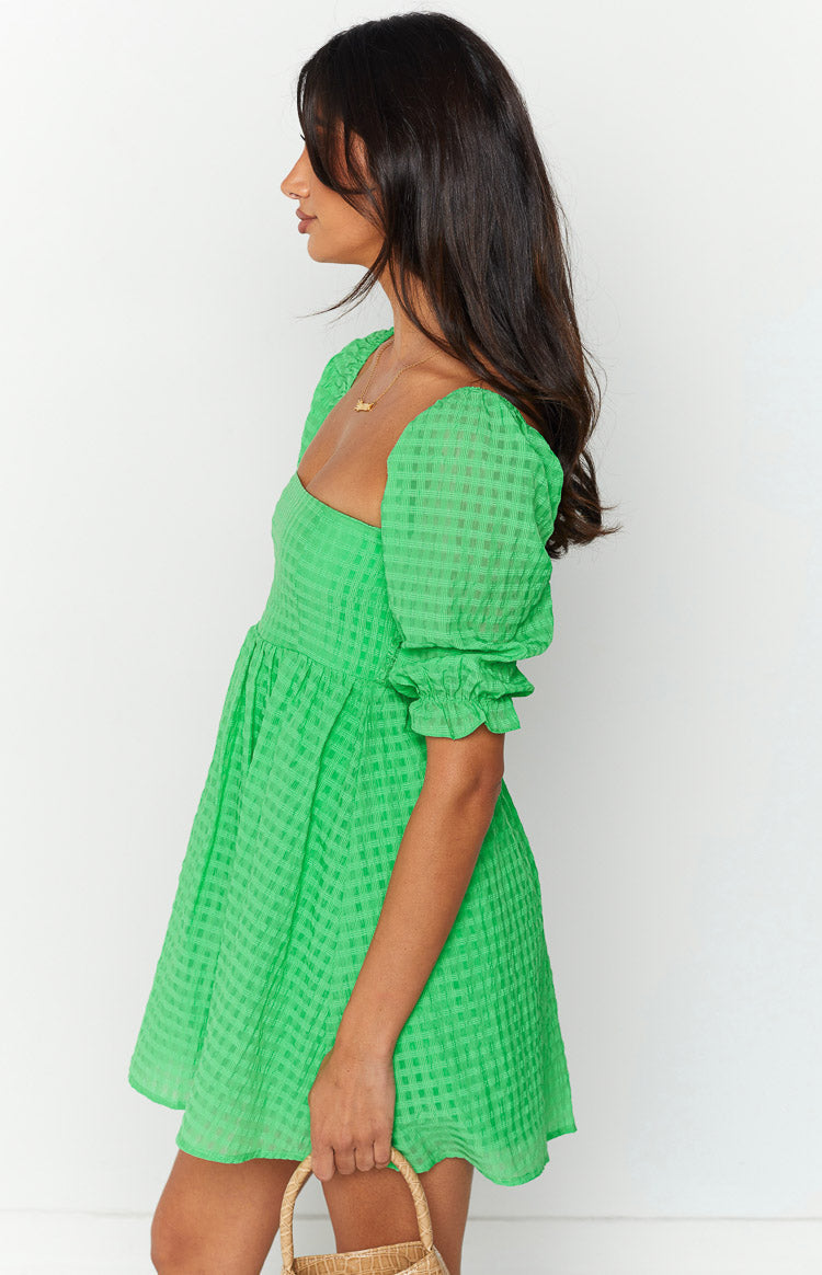 Rubi Green Babydoll Mini Dress — 4