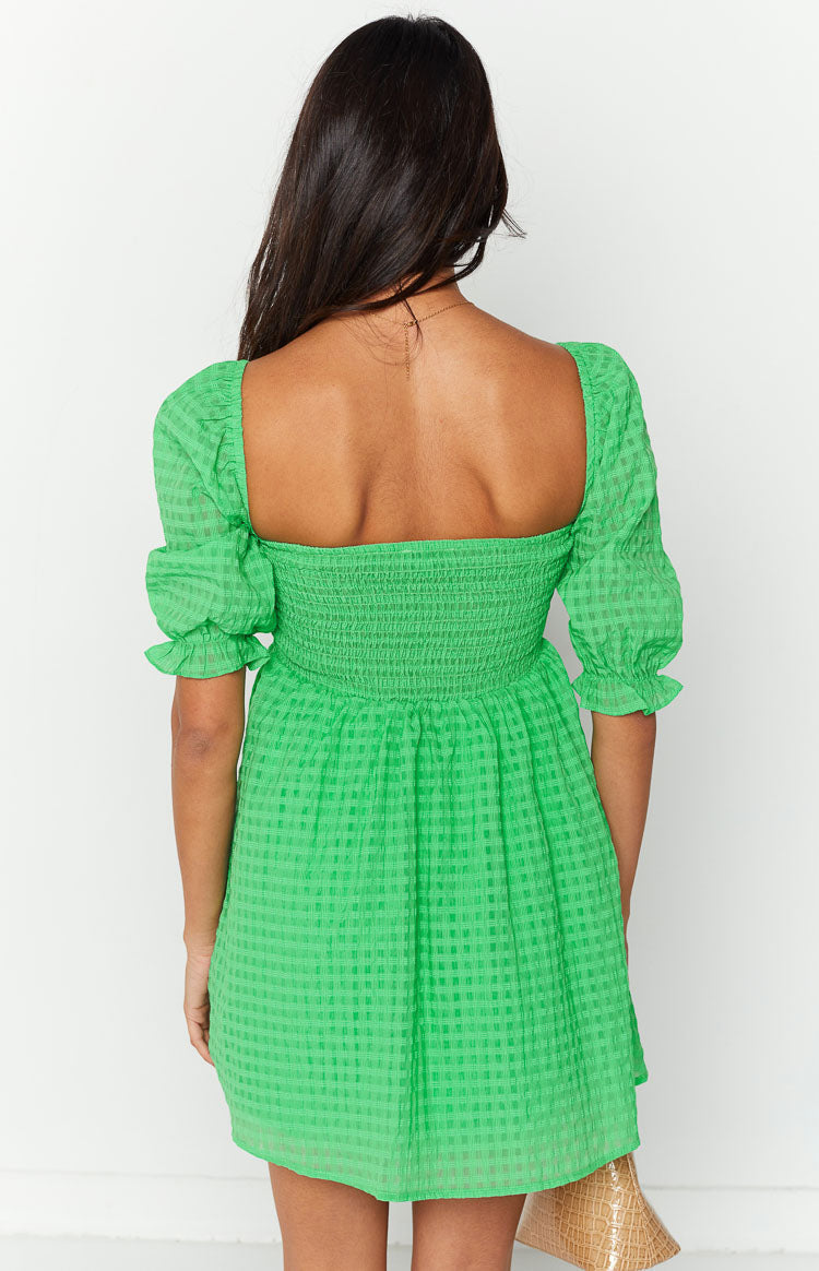 Rubi Green Babydoll Mini Dress — 5