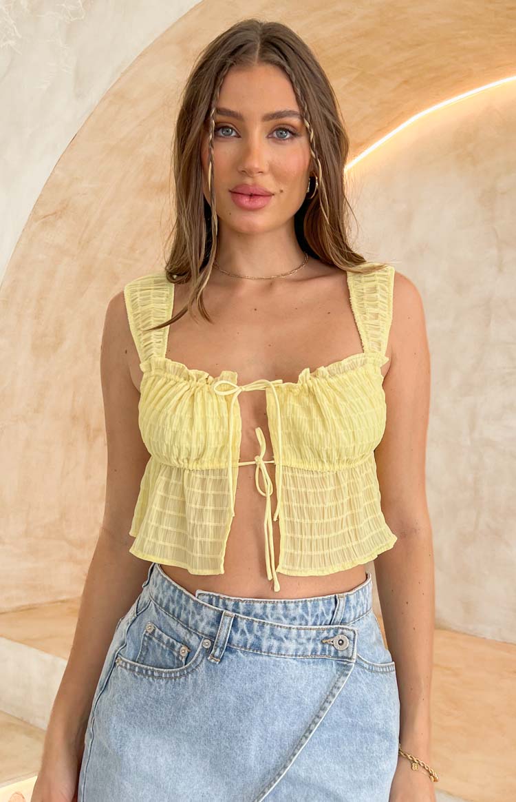 Pixie Yellow Crop Top — 4