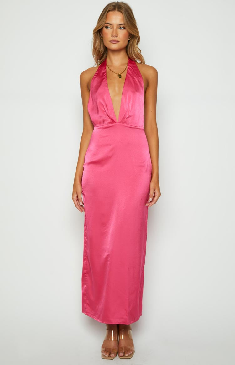 Seattle Pink Halter Formal Dress — 5