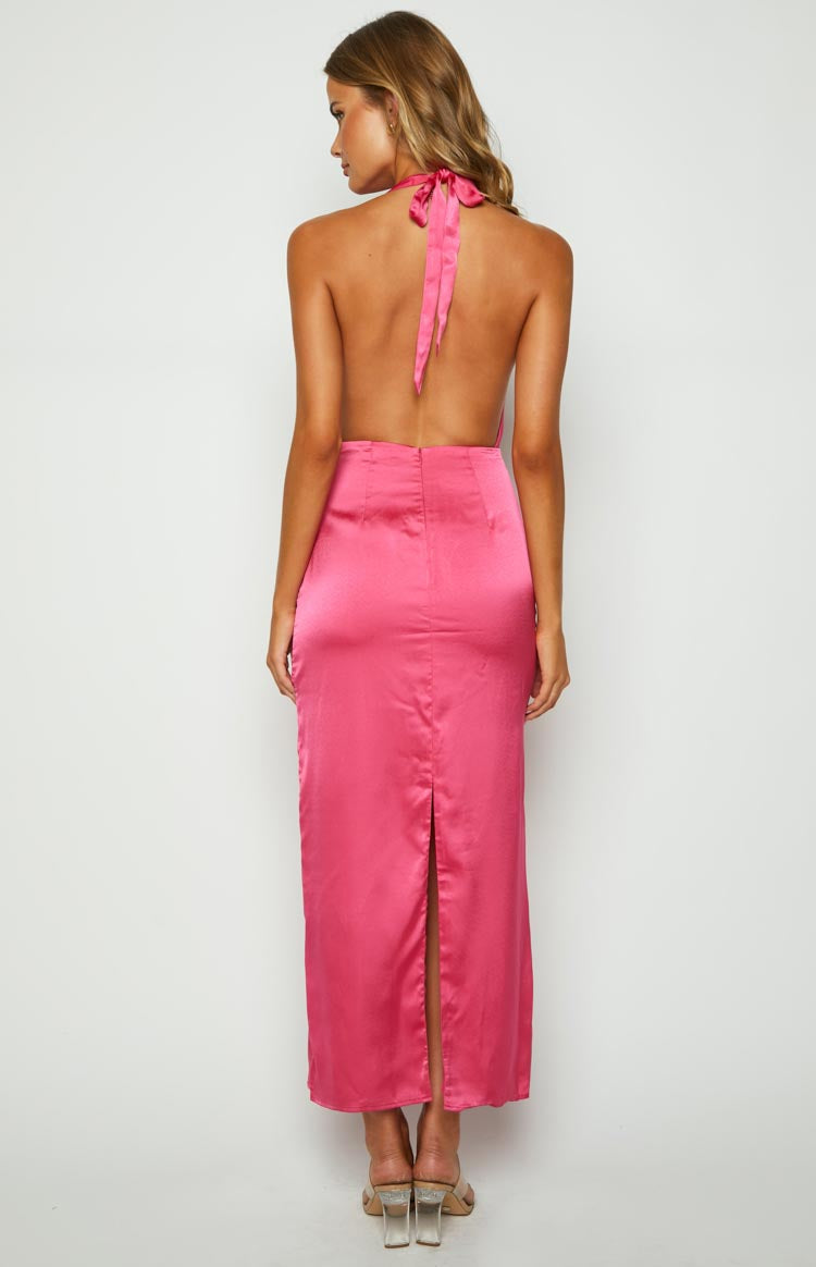 Seattle Pink Halter Formal Dress — 7