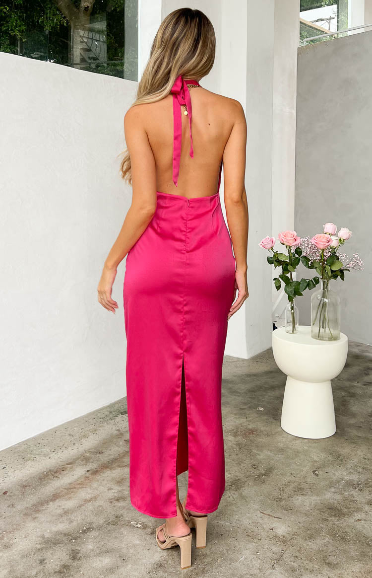 Seattle Pink Halter Formal Dress — 11