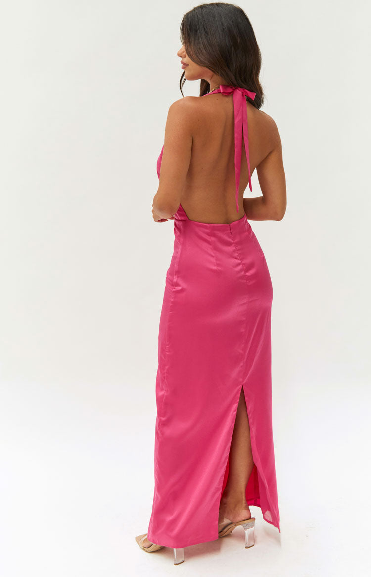 Seattle Pink Halter Formal Dress — 13