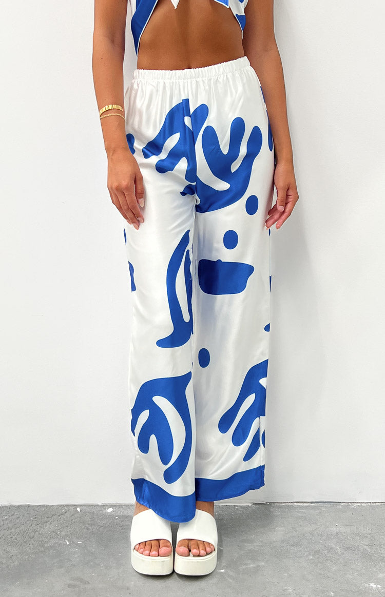 Dylan Blue Print Pants — 1