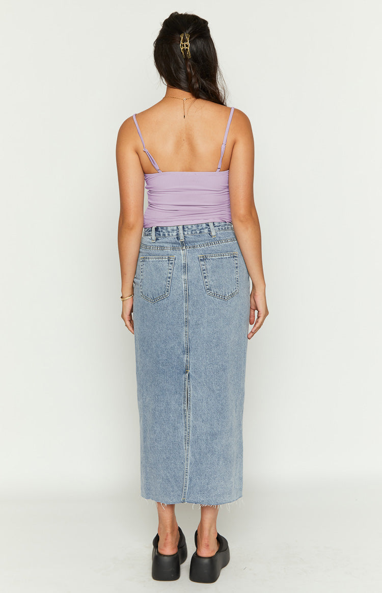 Isla Blue Denim Midi Skirt — 6
