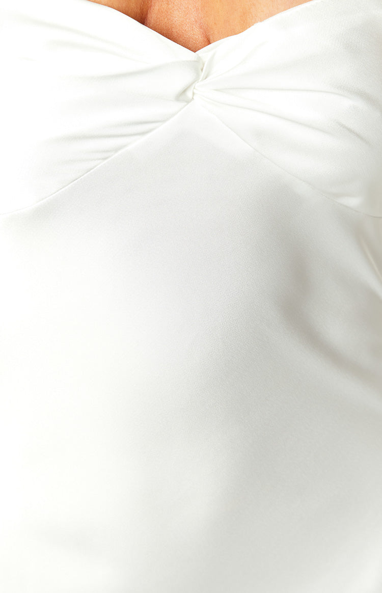 Abbie White Maxi Formal Dress — 6