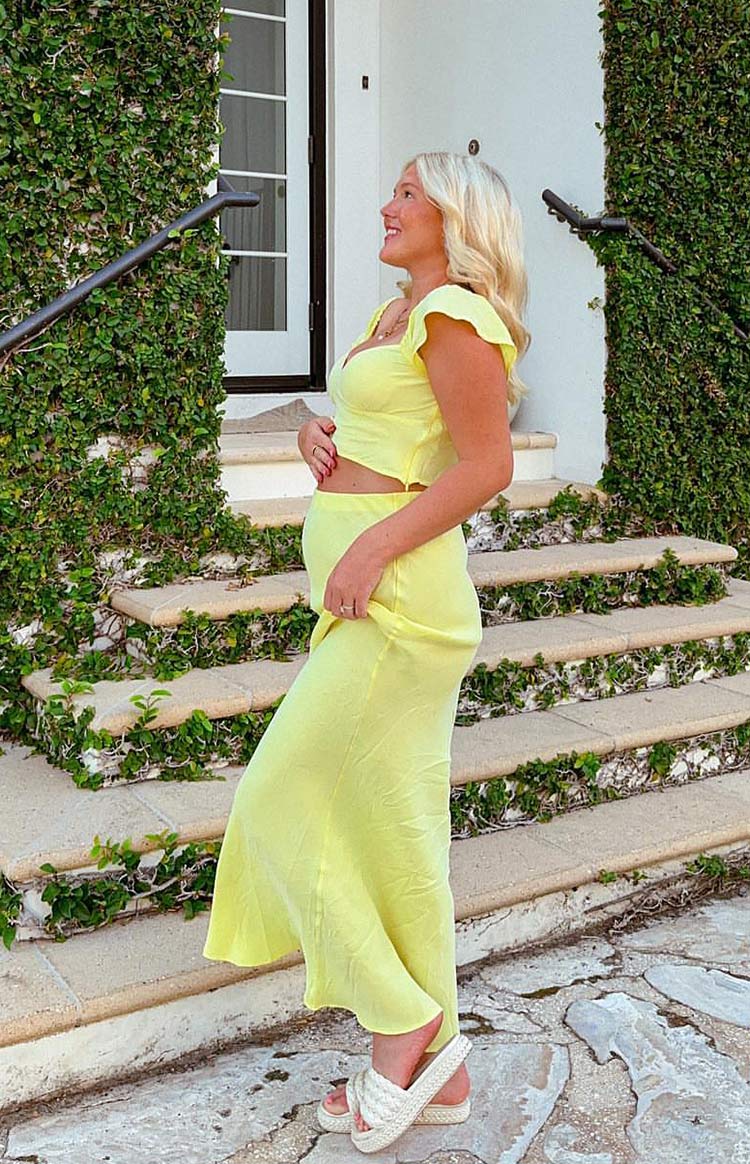 Anna Yellow Maxi Skirt — 10