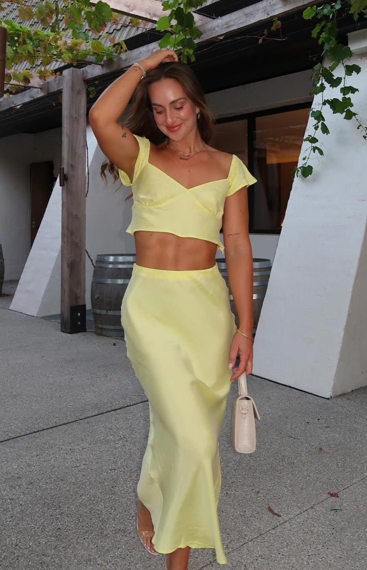Anna Yellow Maxi Skirt — 1