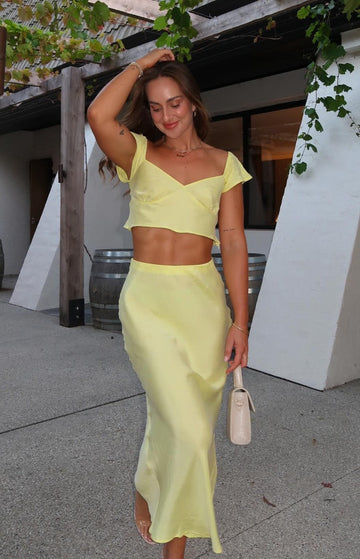 Anna Yellow Maxi Skirt — 1