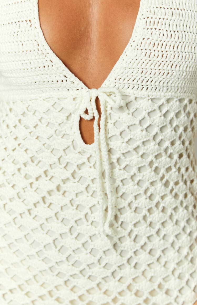 Tulip Cream Crochet Mini Dress — 7