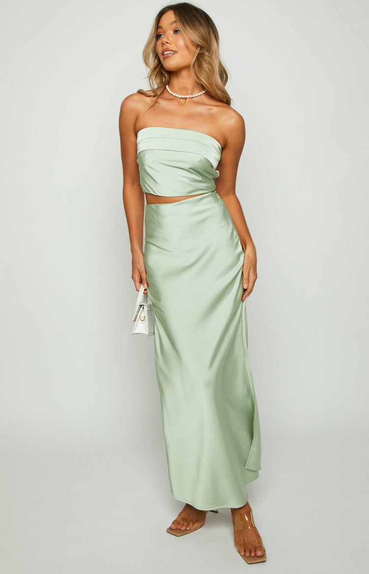Genevieve Sage Maxi Skirt — 1