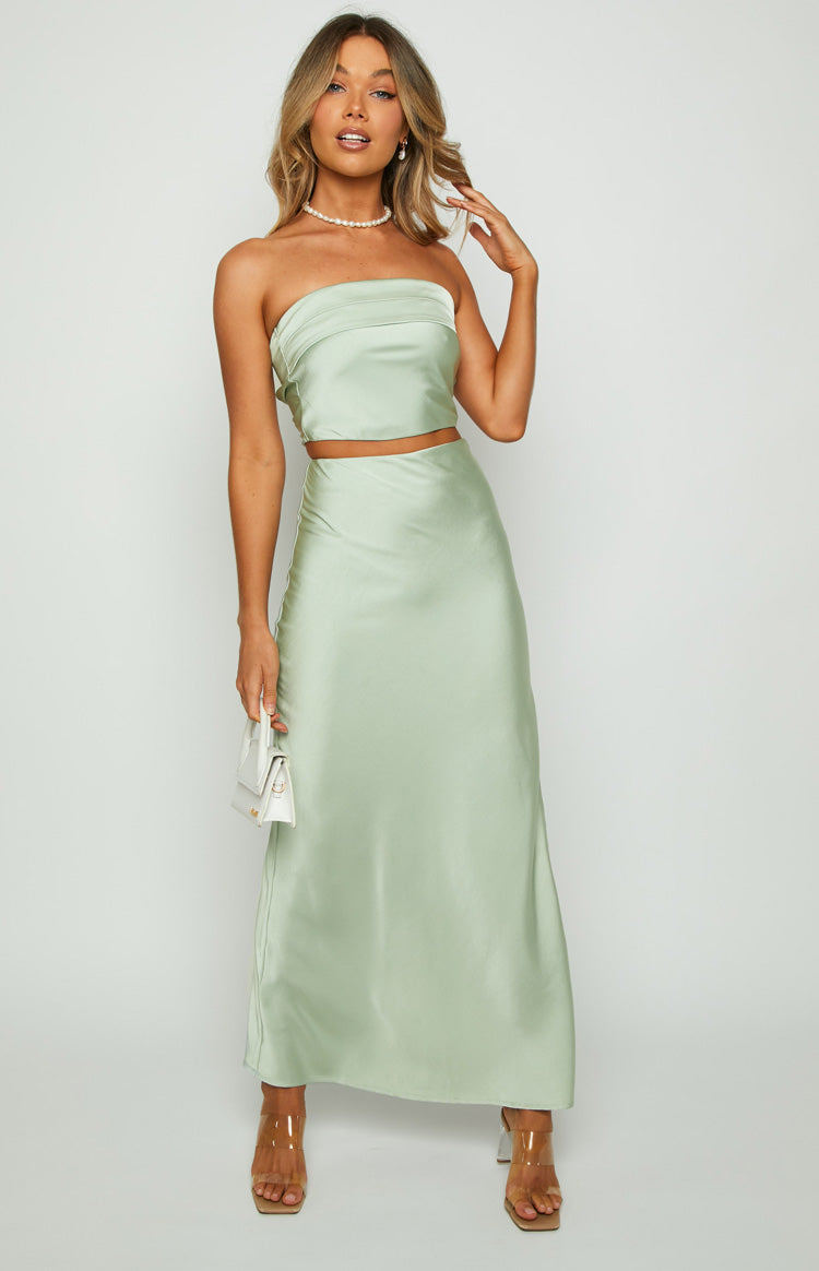 Genevieve Sage Maxi Skirt — 4