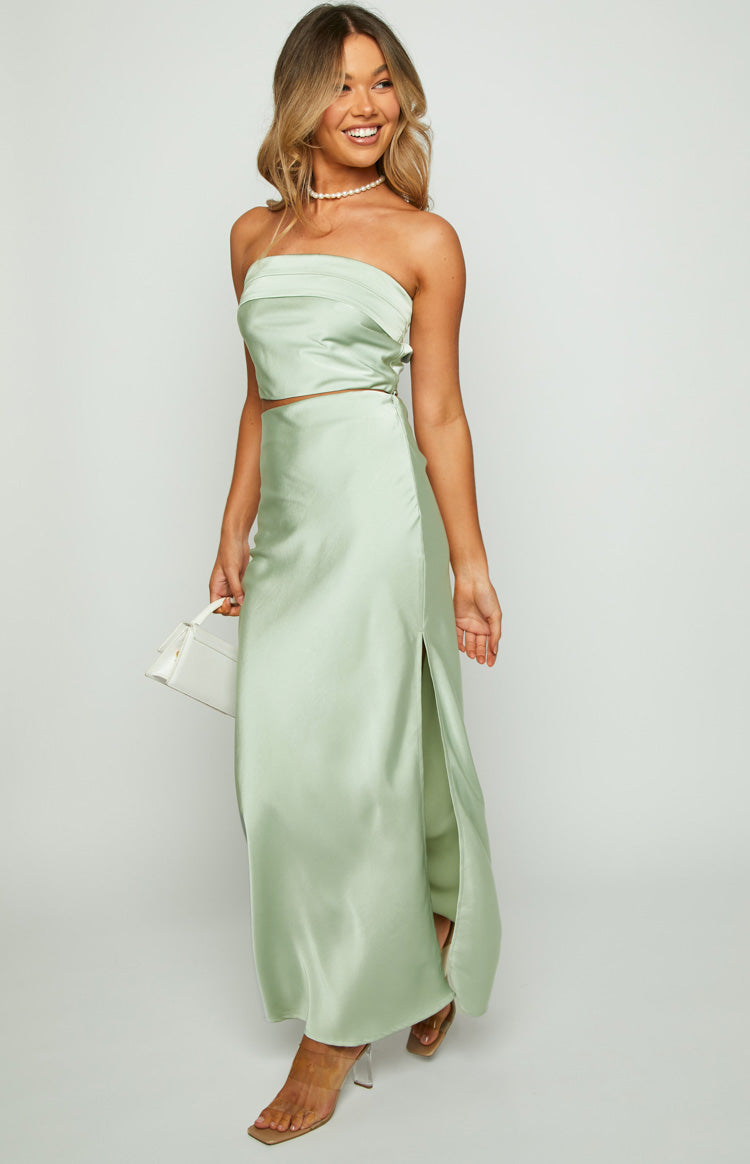 Genevieve Sage Maxi Skirt — 5