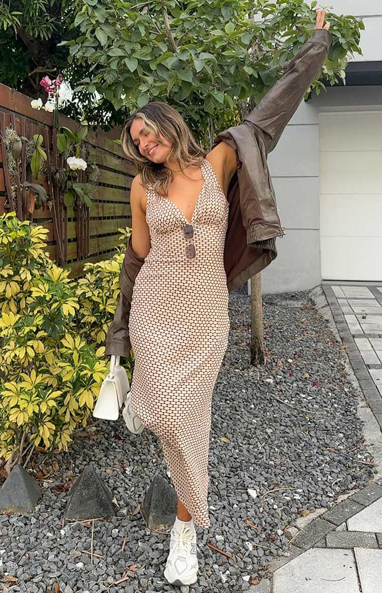 Verlaine Beige Maxi Dress — 9