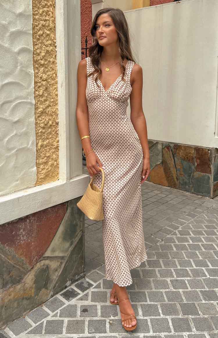 Verlaine Beige Maxi Dress — 11