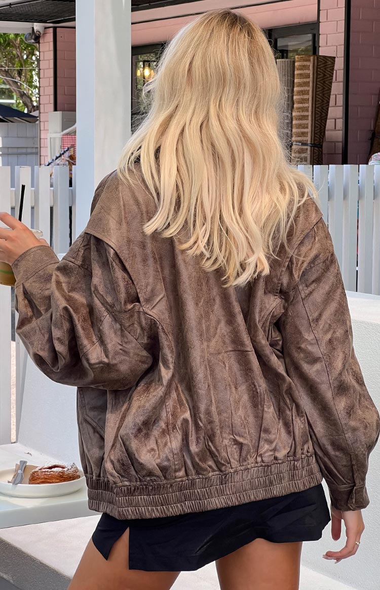 Lioness Kenny Chocolate Bomber Jacket — 14