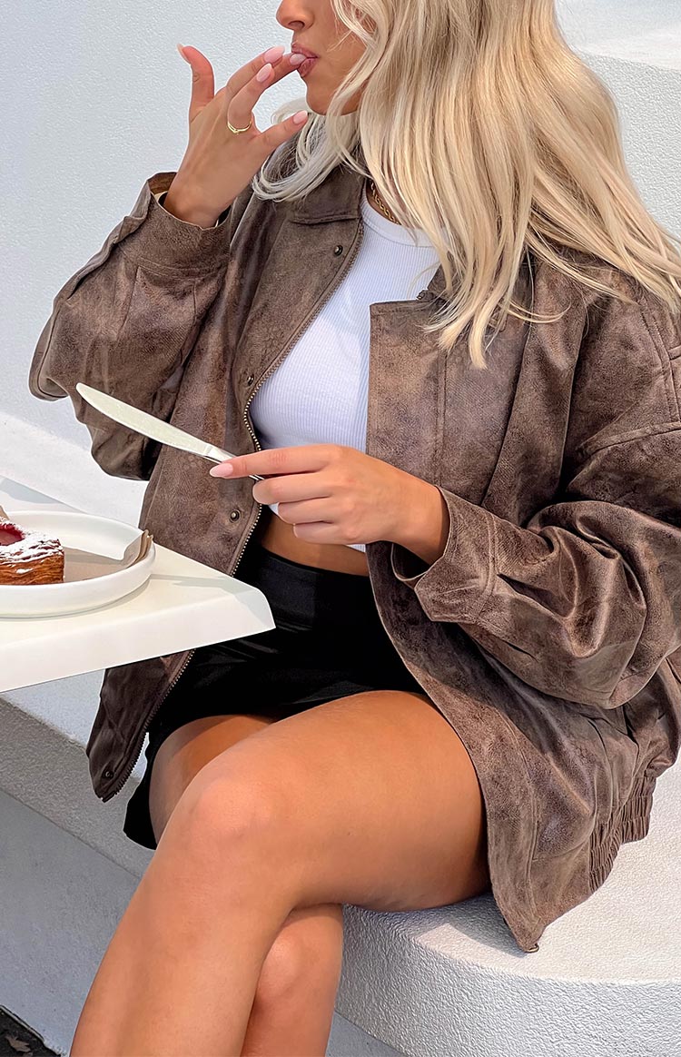 Lioness Kenny Chocolate Bomber Jacket — 16