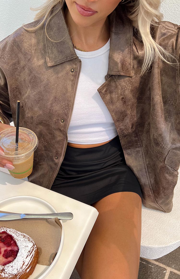 Lioness Kenny Chocolate Bomber Jacket — 17