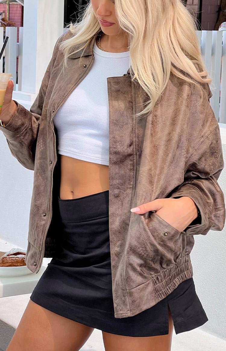 Lioness Kenny Chocolate Bomber Jacket — 18