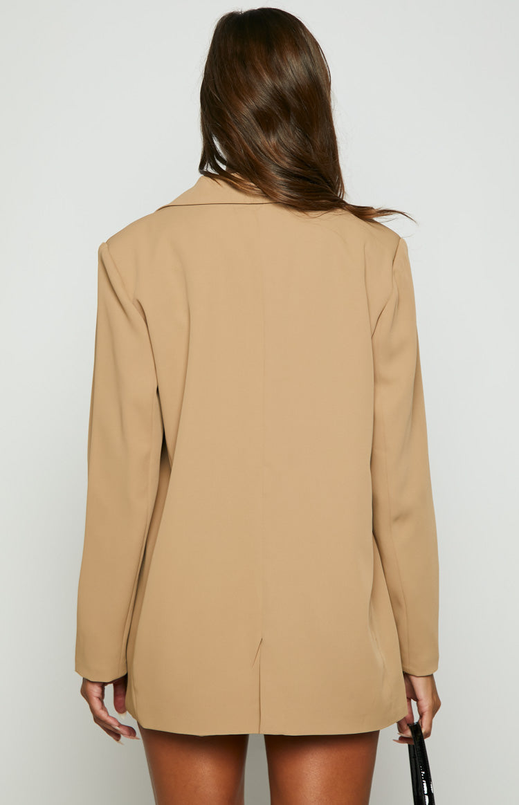 Logan Tan Oversized Blazer — 5