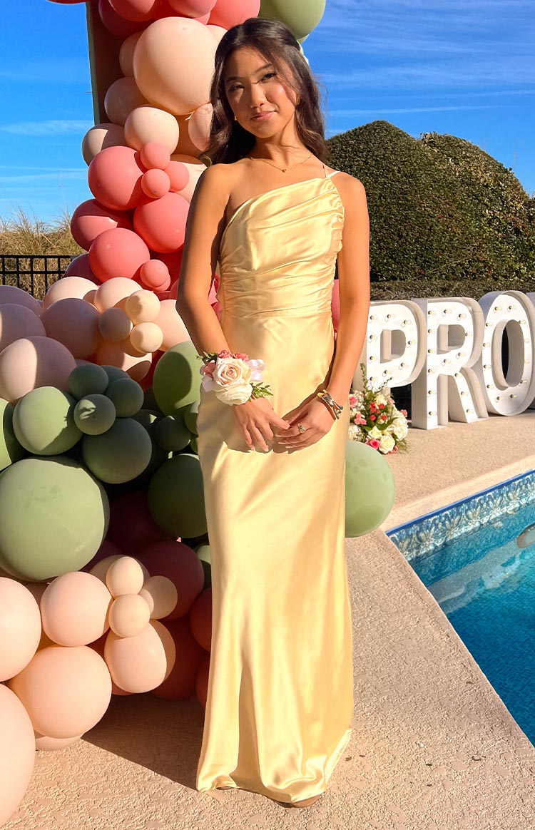 Tina Yellow Formal Maxi Dress — 8