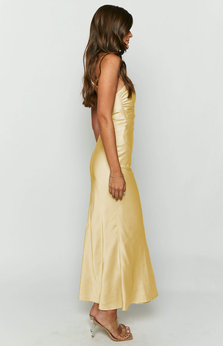 Tina Yellow Formal Maxi Dress — 4