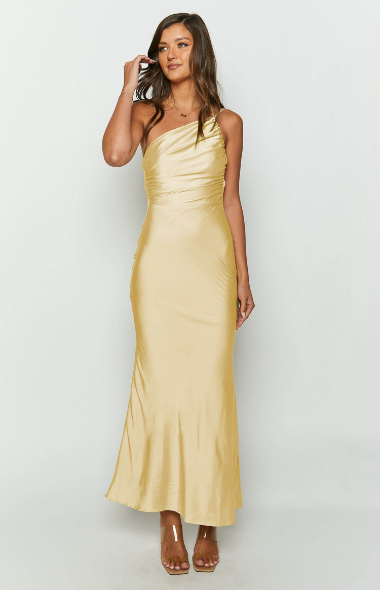 Tina Yellow Formal Maxi Dress — 3