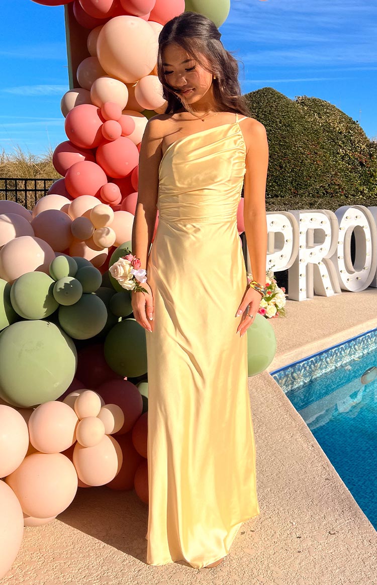 Tina Yellow Formal Maxi Dress — 9