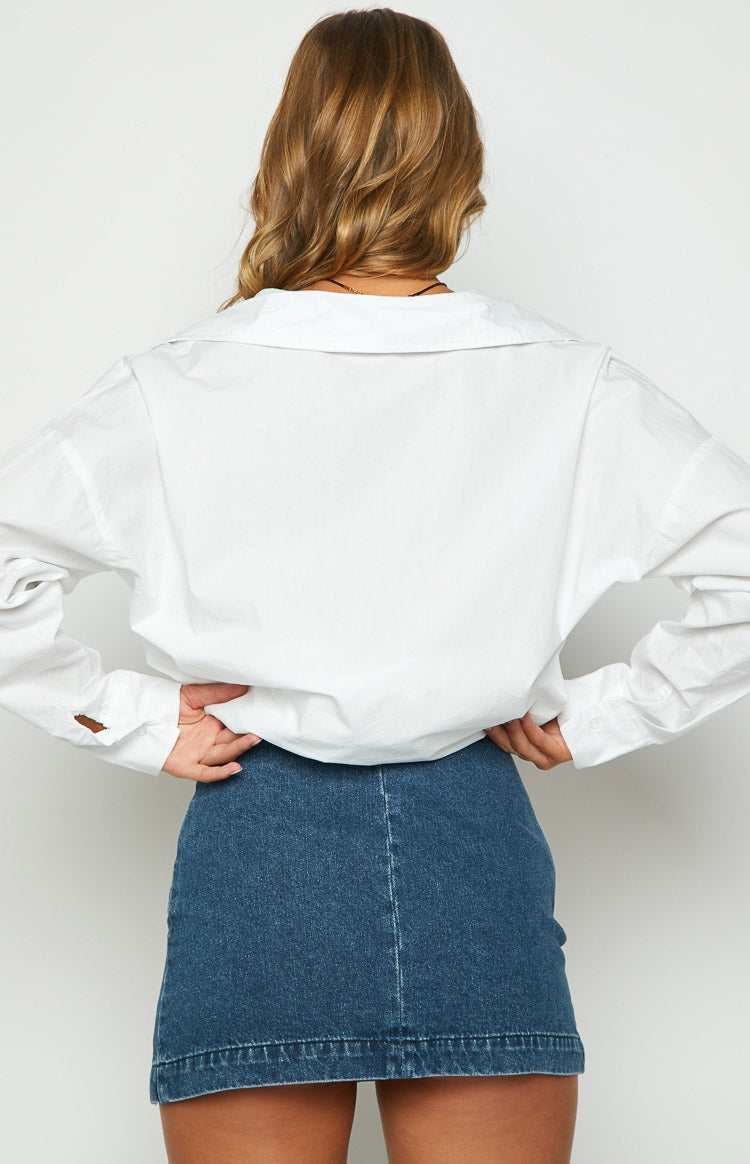 Elouise Buckle Denim Mini Skirt — 5