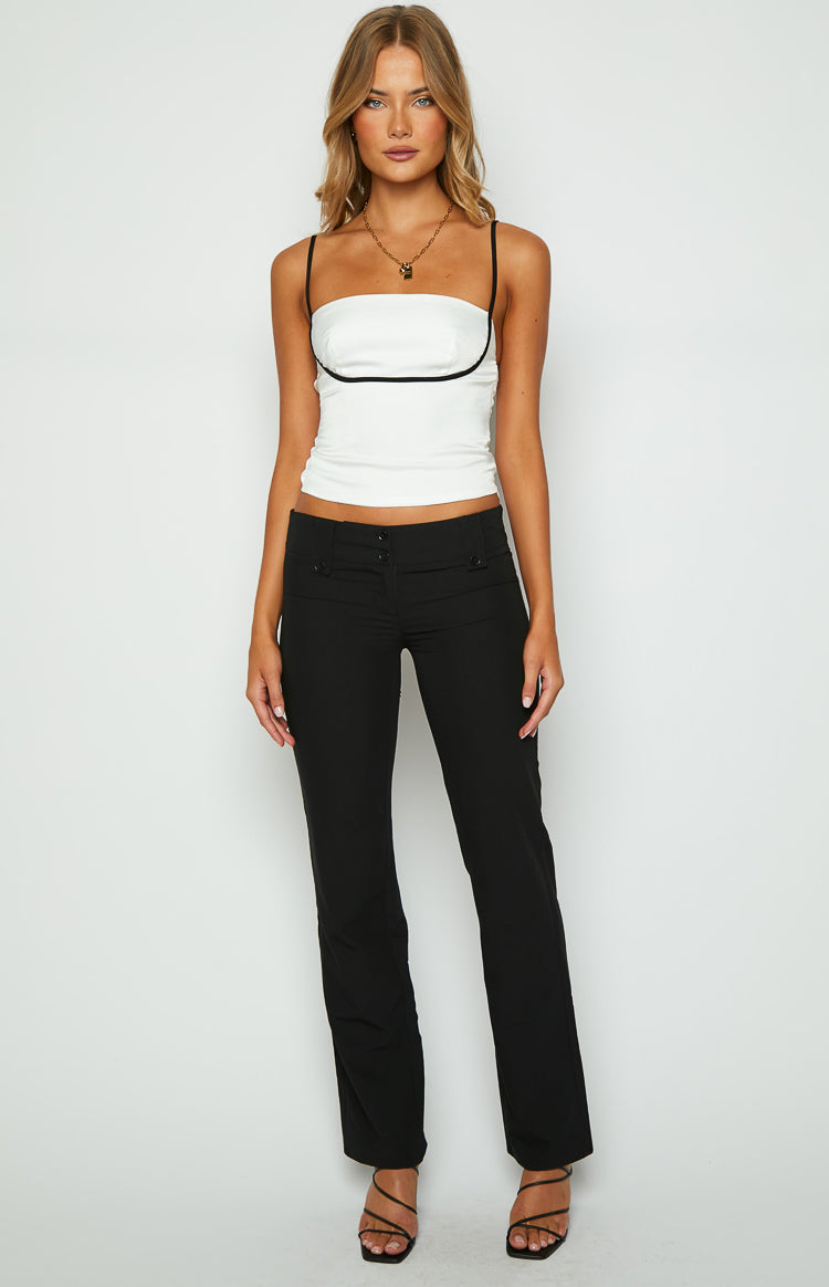 Tamra White Low Back Top — 3