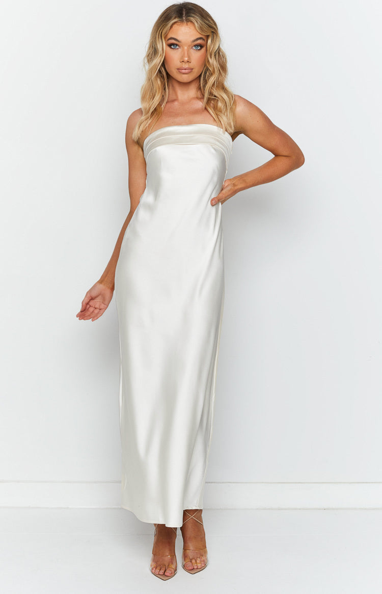 Maiah White Maxi Dress — 3
