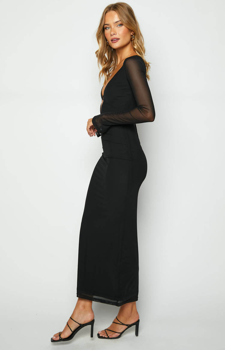 Monni Black Maxi Dress — 4