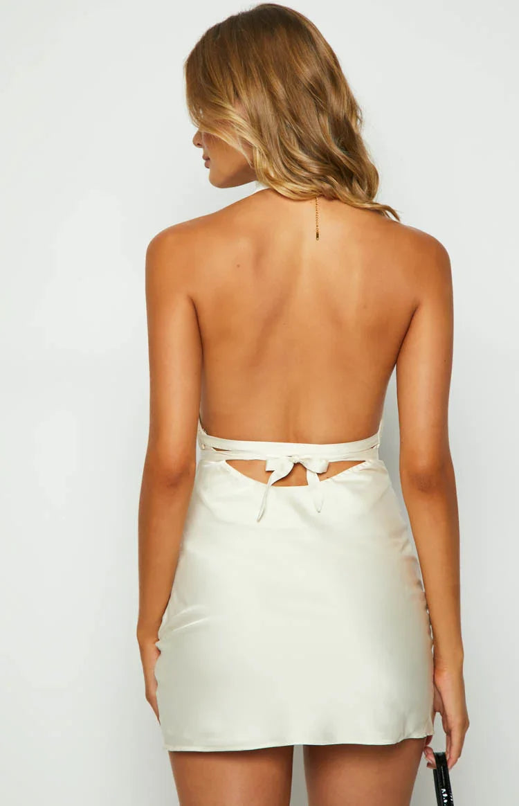Valley Champagne Mini Party Dress — 19