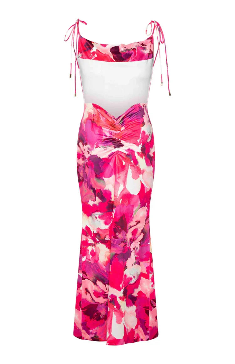 Selena Pink Print Maxi Dress — 16