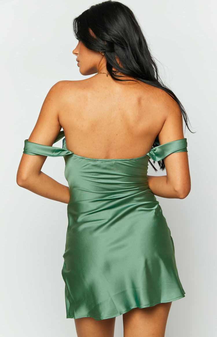 Zoella Green Off The Shoulder Mini Dress — 10