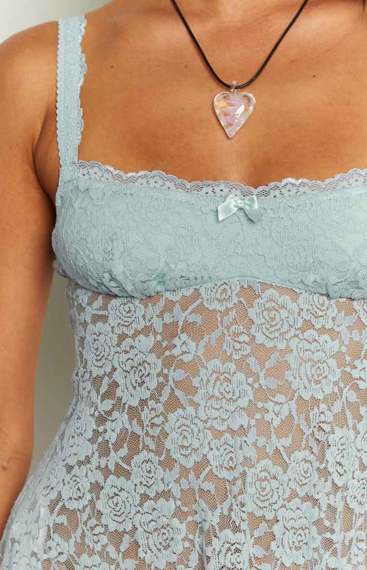 All Mine Blue Lace Mini Dress — 7