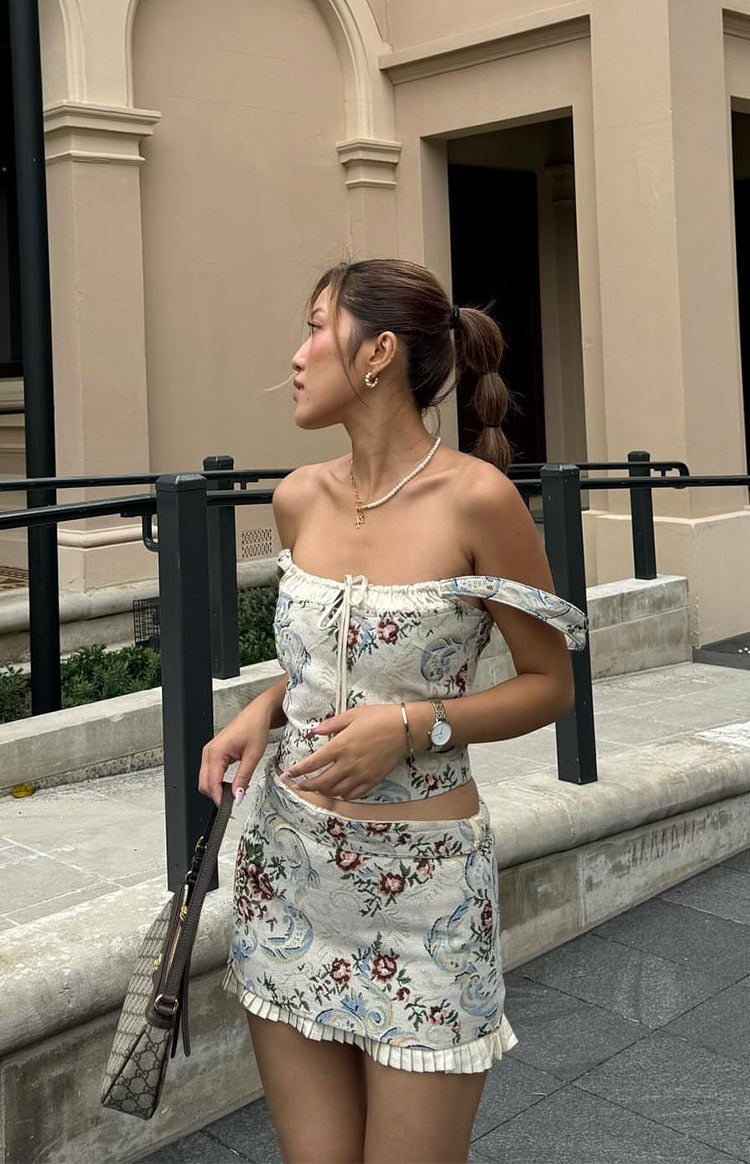 Till Forever Beige Tapestry Top — 13
