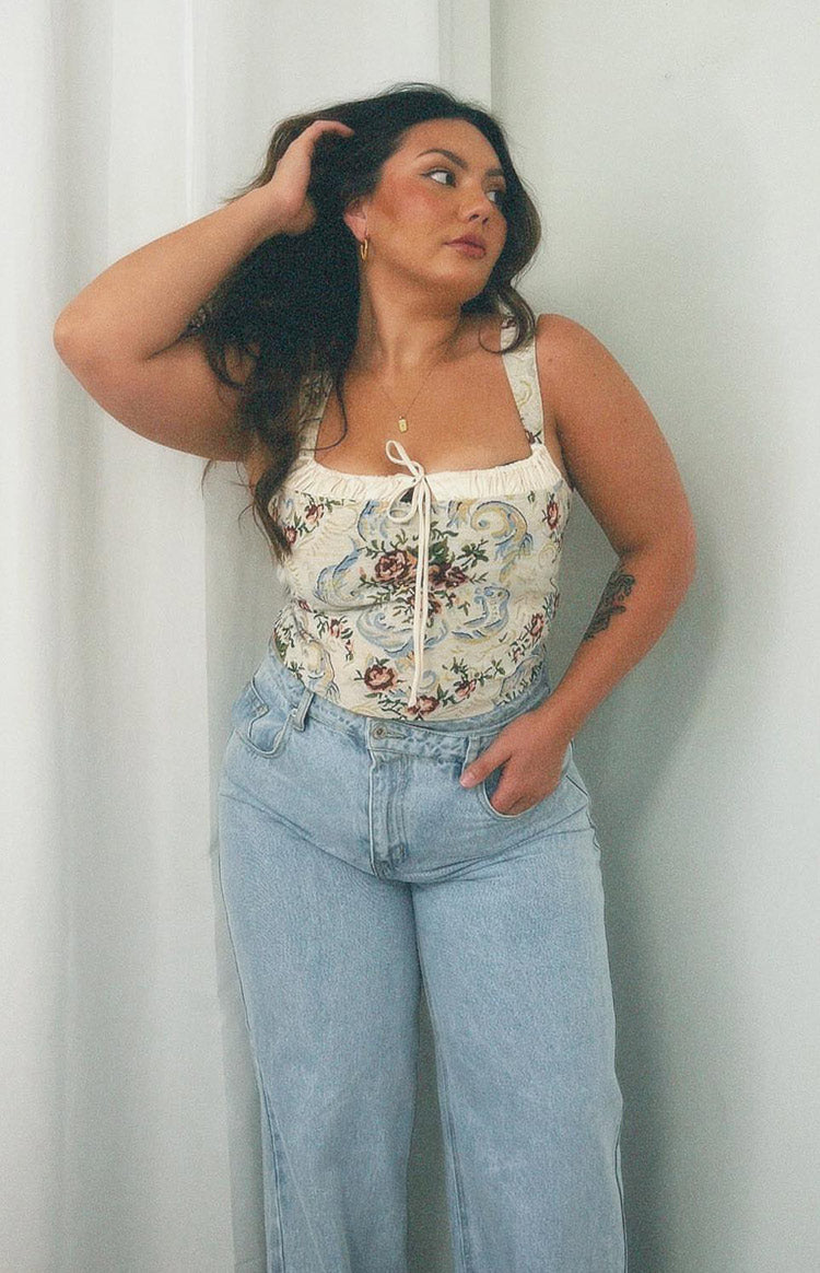 Till Forever Beige Tapestry Top — 9