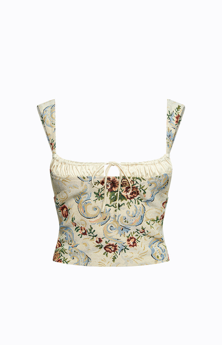 Till Forever Beige Tapestry Top — 7