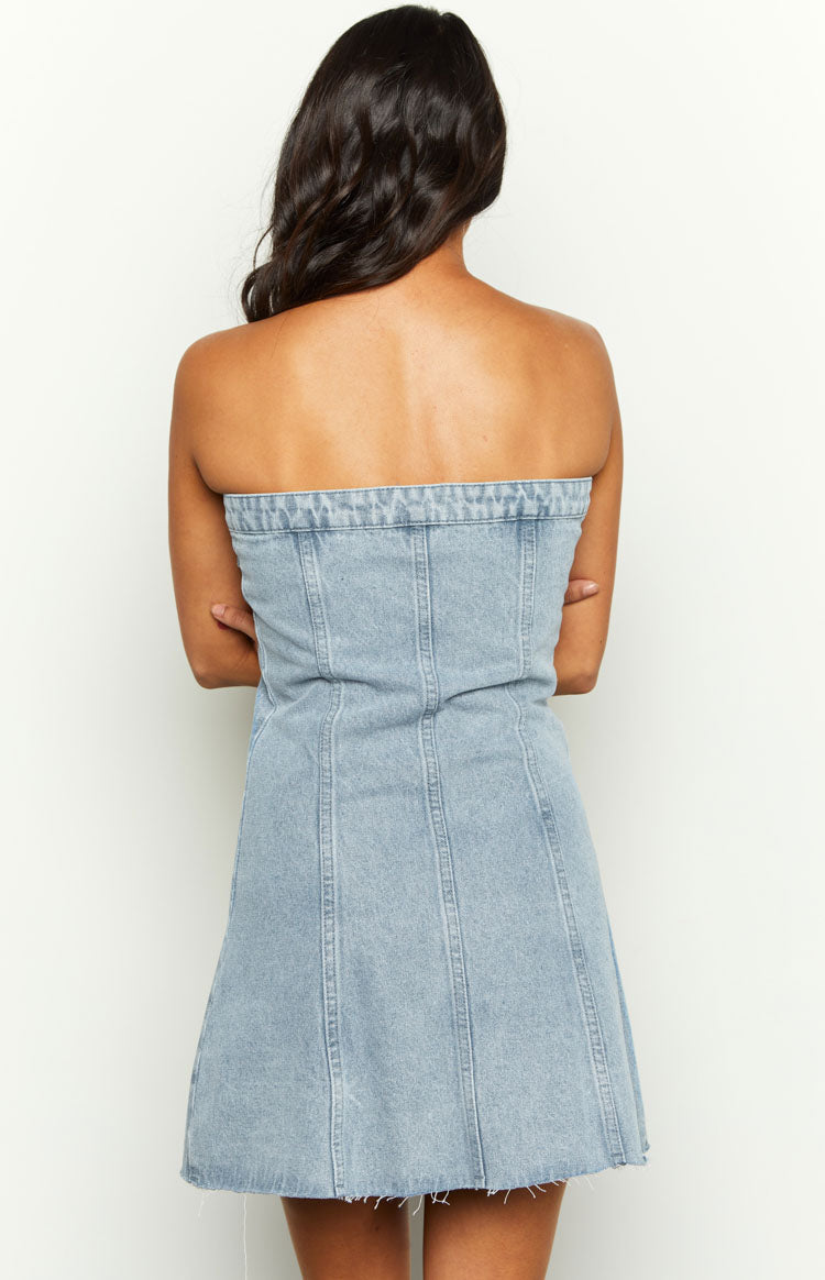 Wilma Blue Denim Corset Mini Dress — 5