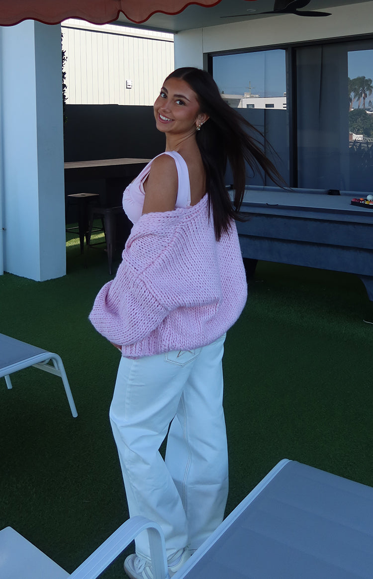 Sorbet Pink Chunky Cardigan — 7