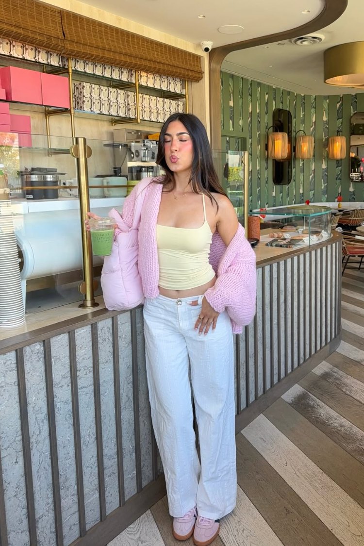 Sorbet Pink Chunky Cardigan — 10